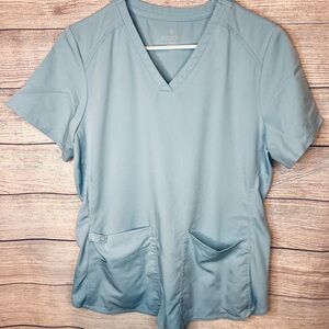 MedCouture Touch Scrub Top Light Blue Women’s Medium Excellent Condition